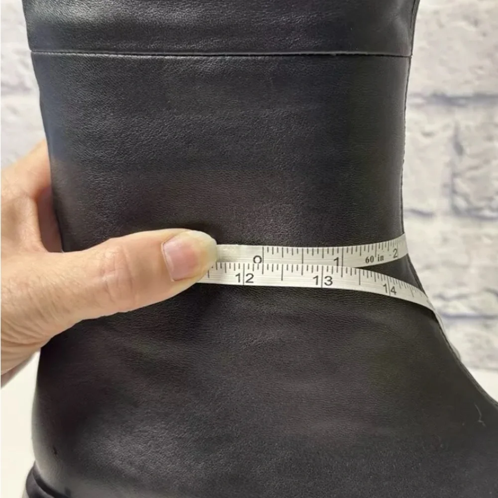 AMPUTEE ONE 1 SINGLE RIGHT Vince Rune Water Repellant Black Leather Knee Boot 9 - Picture 11 of 14